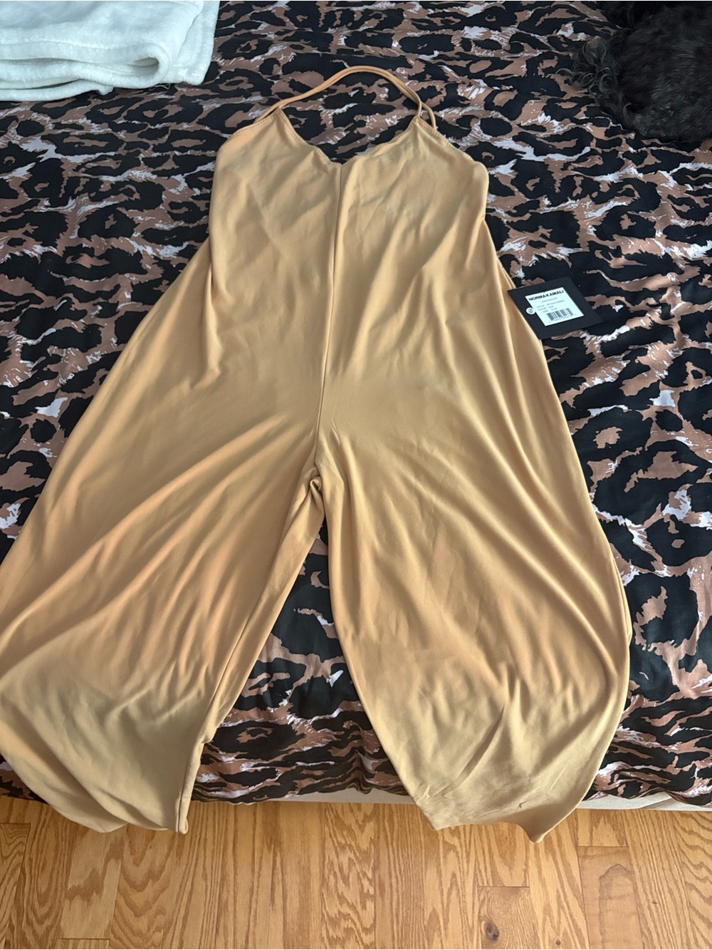 Norma Kamali Sleek Nude One-Piece Jumpsuit - Picture 4 of 7